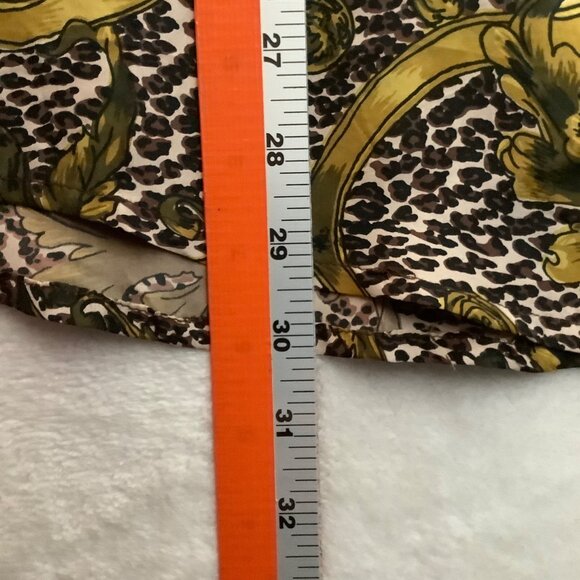 Vtg Cote De France Heavyweight 100% Silk Button-Up Blouse Women Size Small Anima - Picture 9 of 10